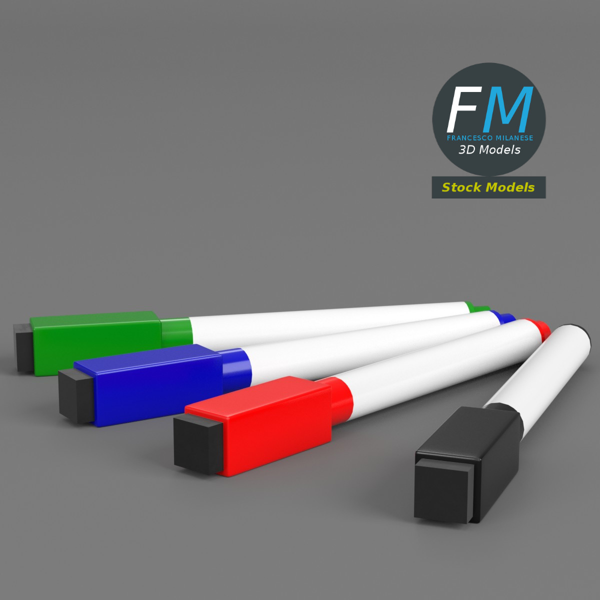3D-Modell - Magnetische Whiteboard-Marker - 03
