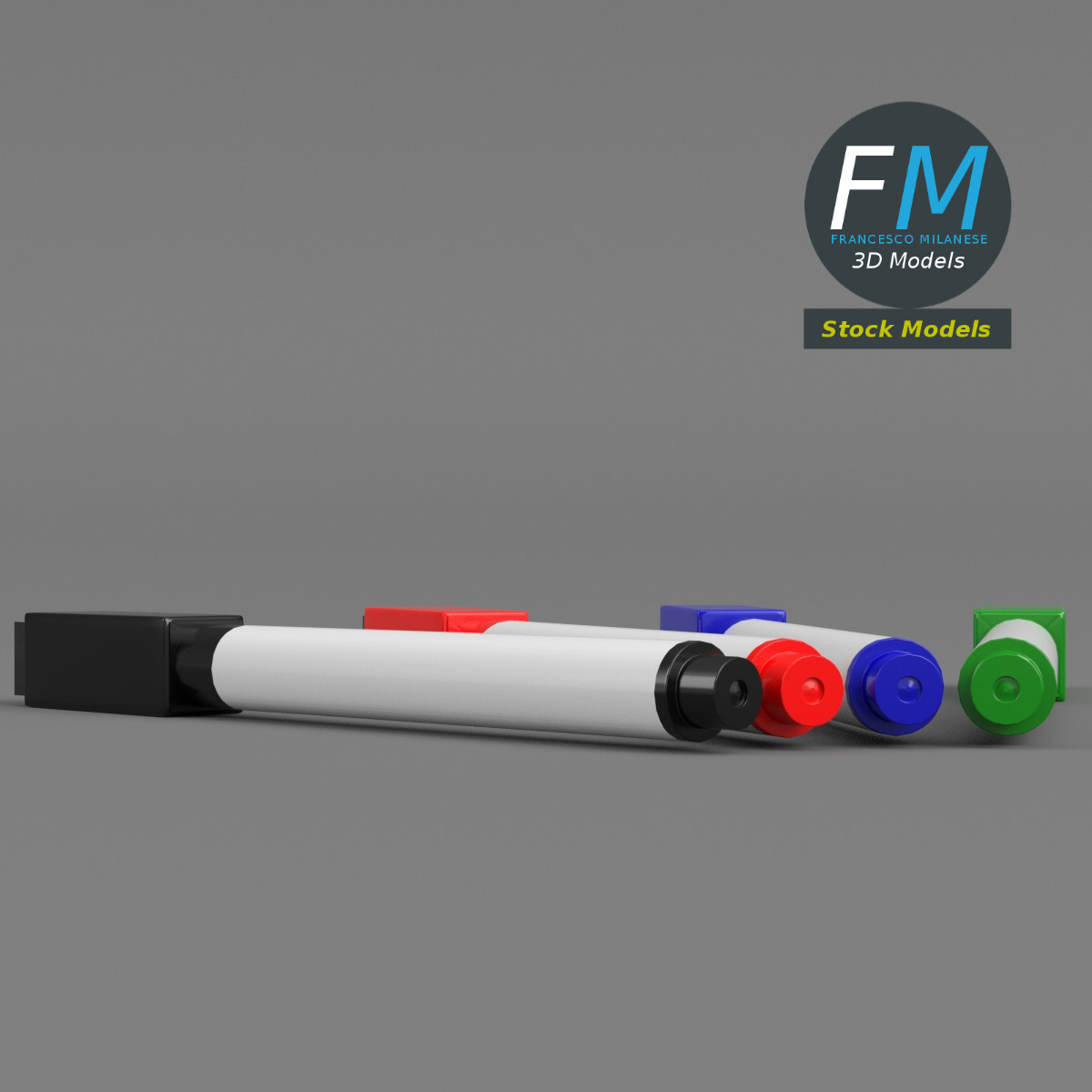 3D-Modell - Magnetische Whiteboard-Marker - 04