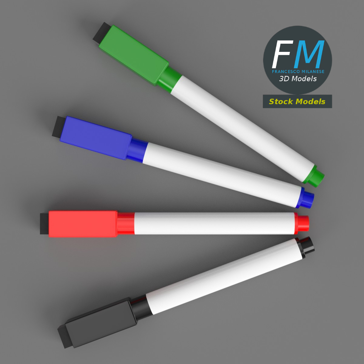 3D-Modell - Magnetische Whiteboard-Marker - 06