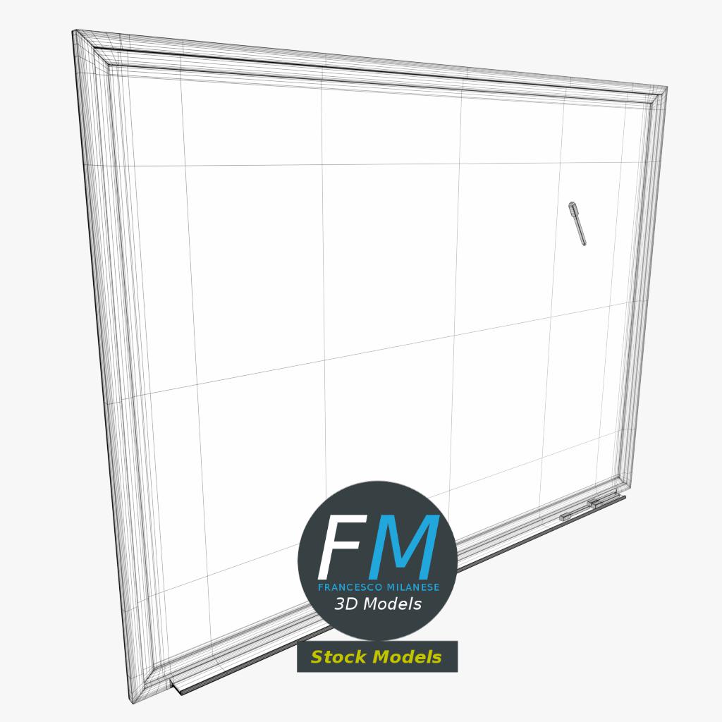 3D-Modell - Magnetisches Whiteboard mit Markern - 07