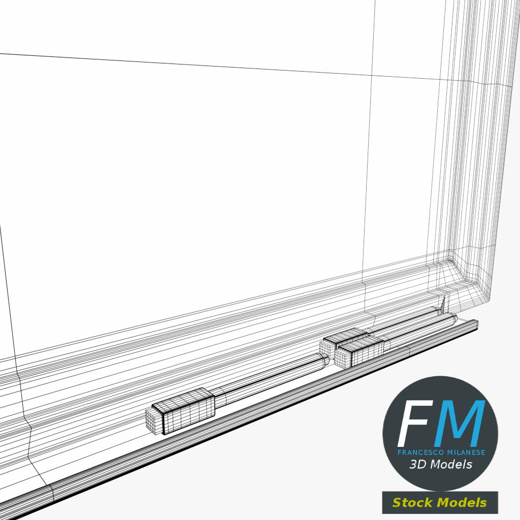 3D-Modell - Magnetisches Whiteboard mit Markern - 08