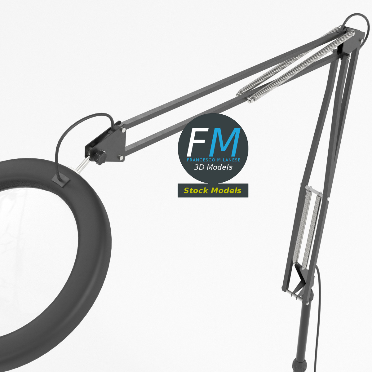 3D-Modell - Lupenleuchte mit Stativ - 03