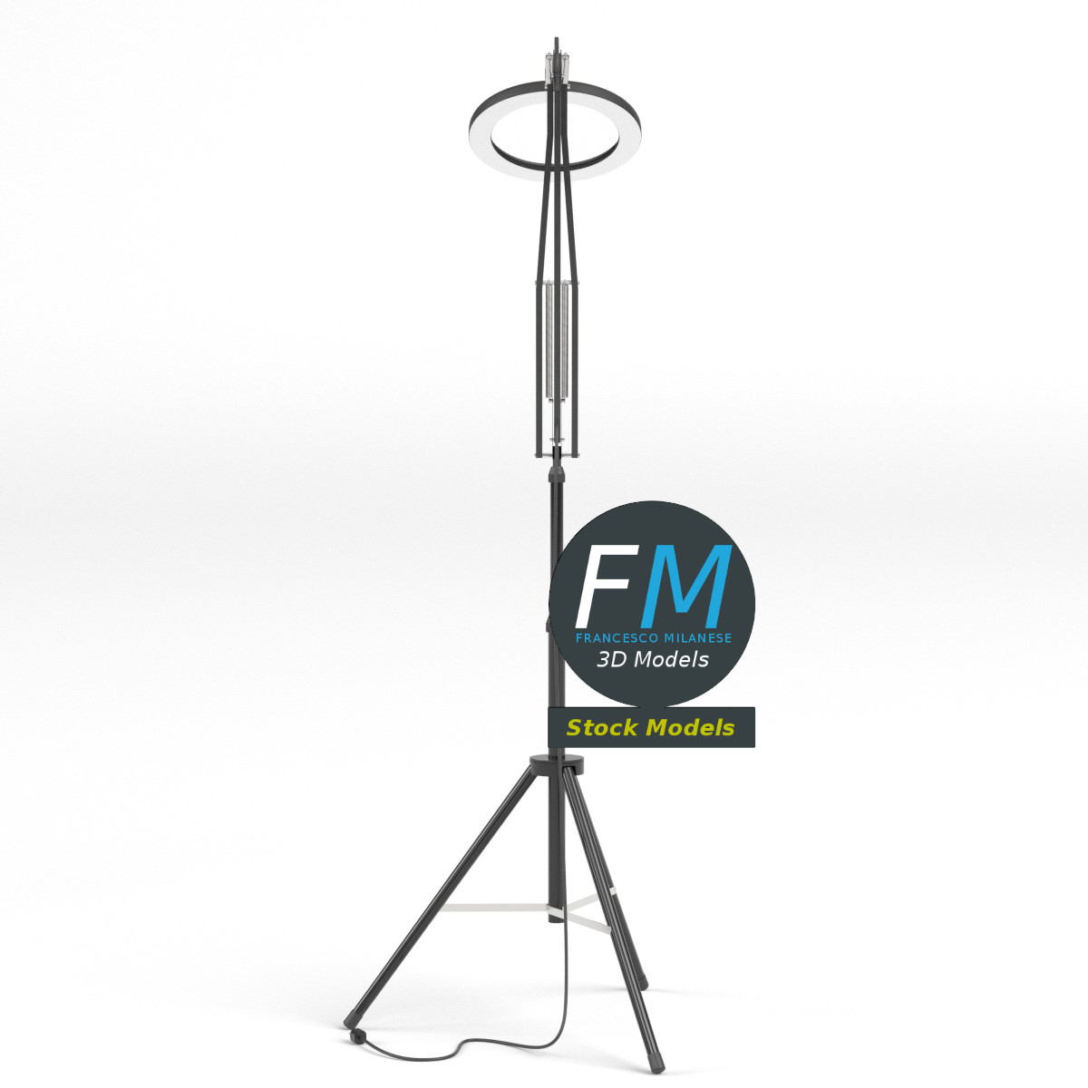 3D-Modell - Lupenleuchte mit Stativ - 04