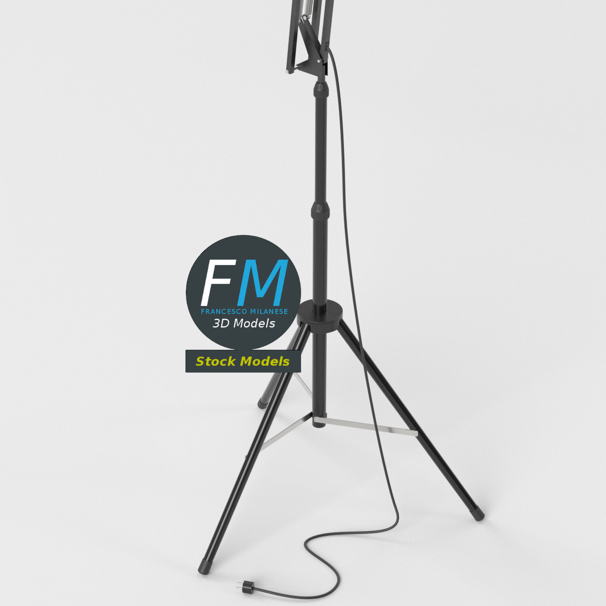 3D-Modell - Lupenleuchte mit Stativ - 05