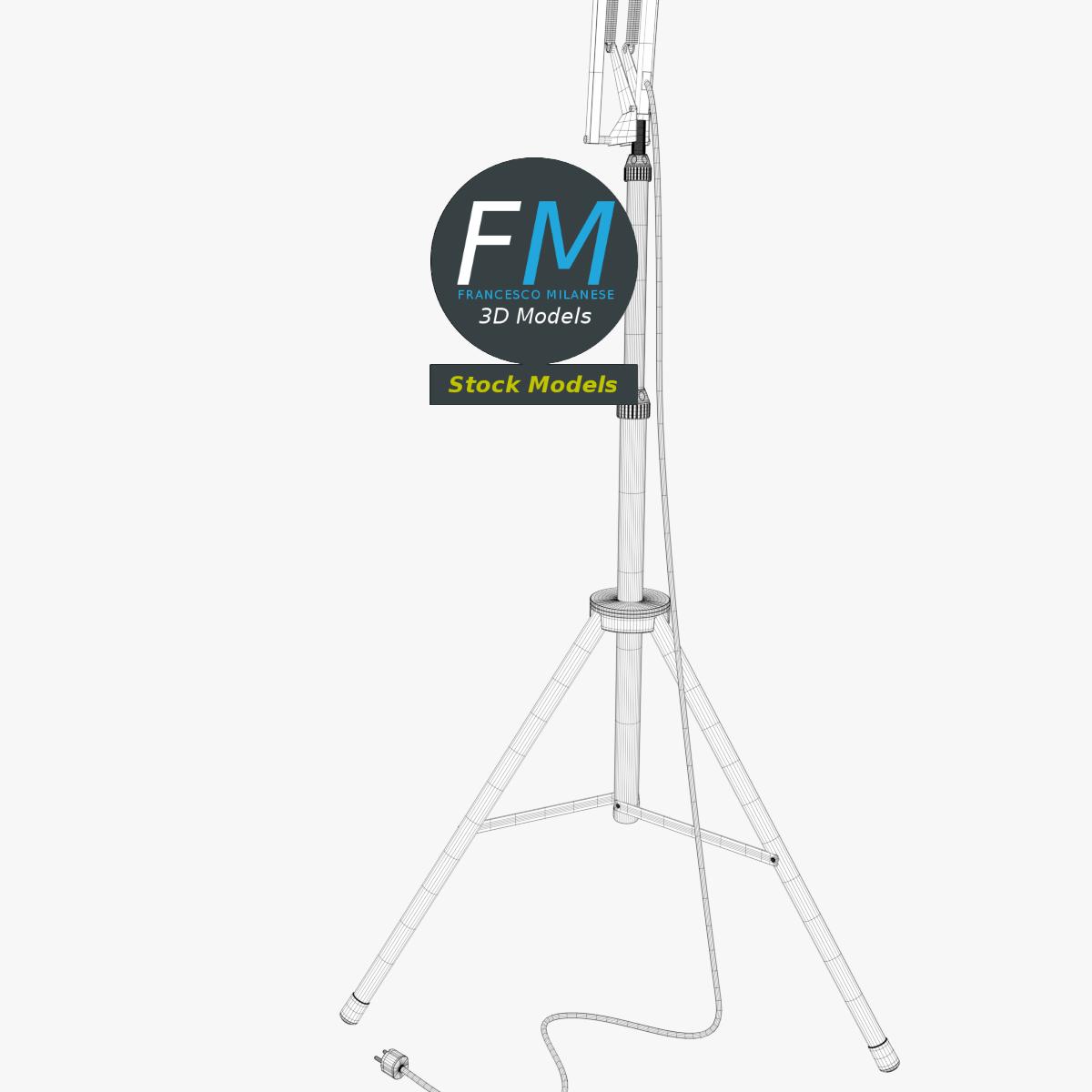 3D-Modell - Lupenleuchte mit Stativ - 08