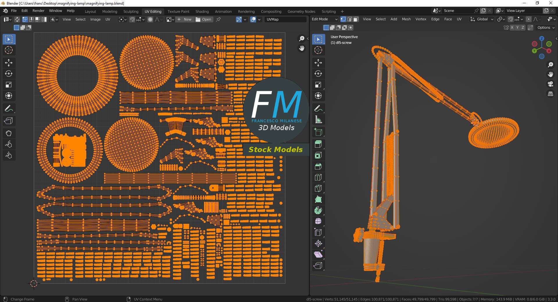 3D-Modell - Lupenleuchte - 10