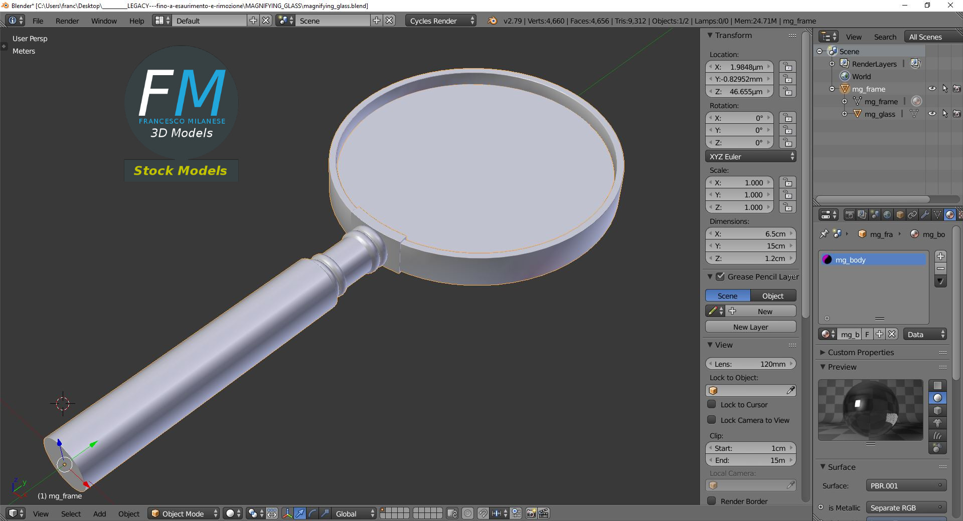 3D-Modell - Lupe - 09