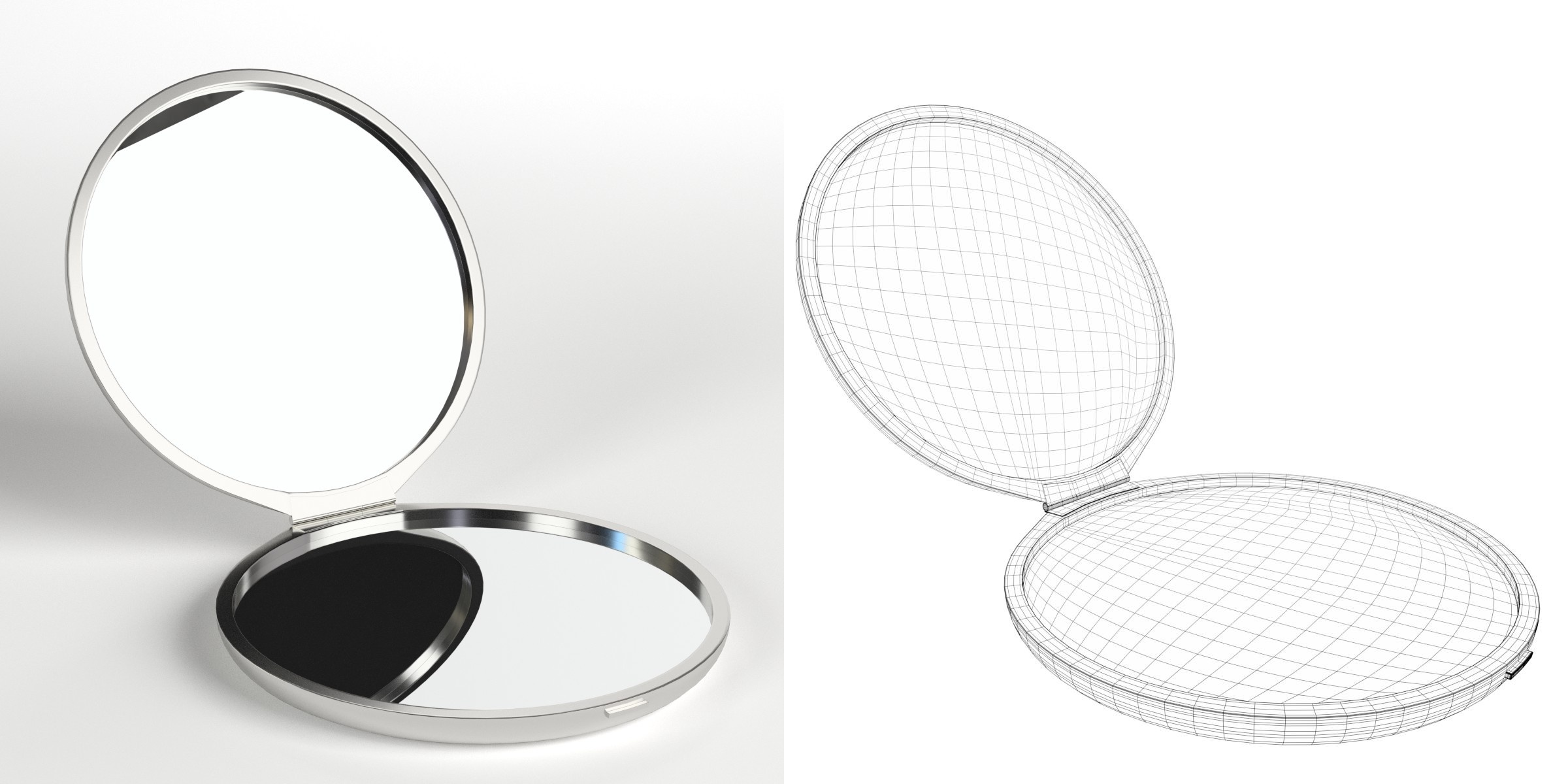 3D-Modell - Taschen-Schminkspiegel