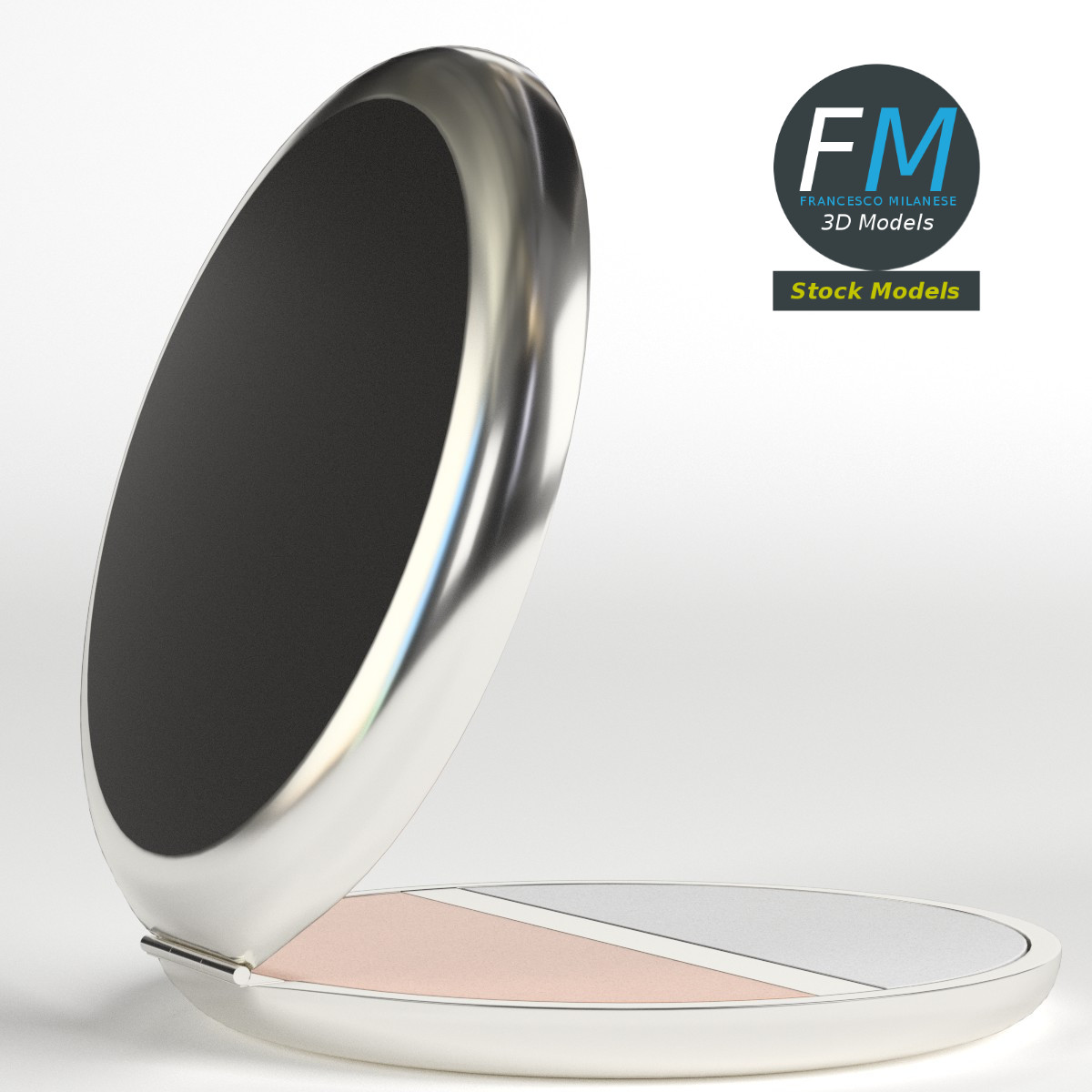 3D-Modell - Make-up-Puderdose - 03