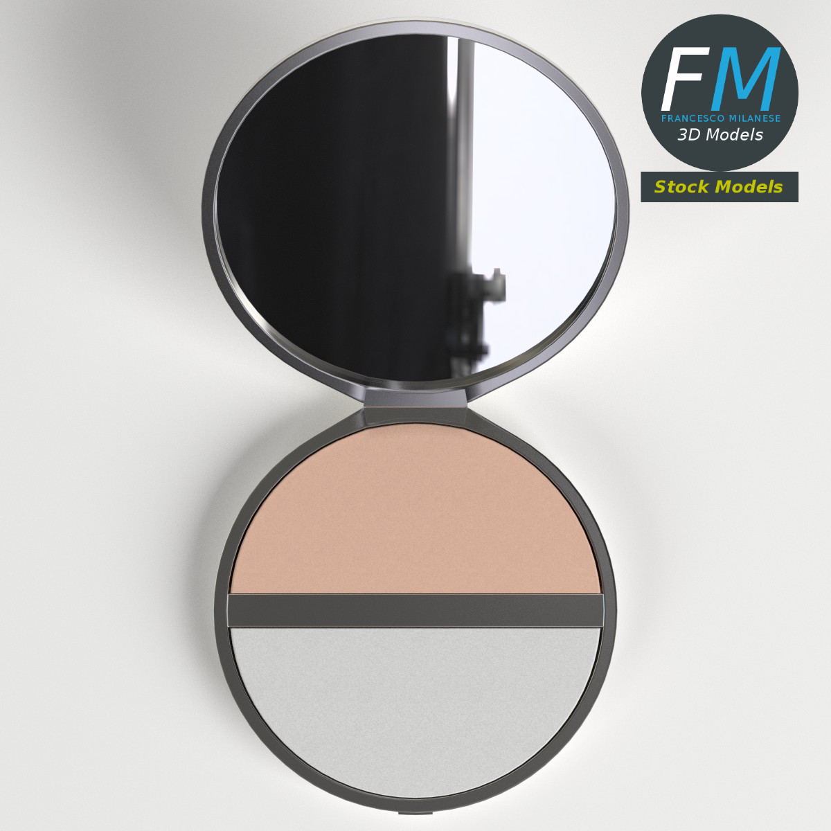 3D-Modell - Make-up-Puderdose - 06
