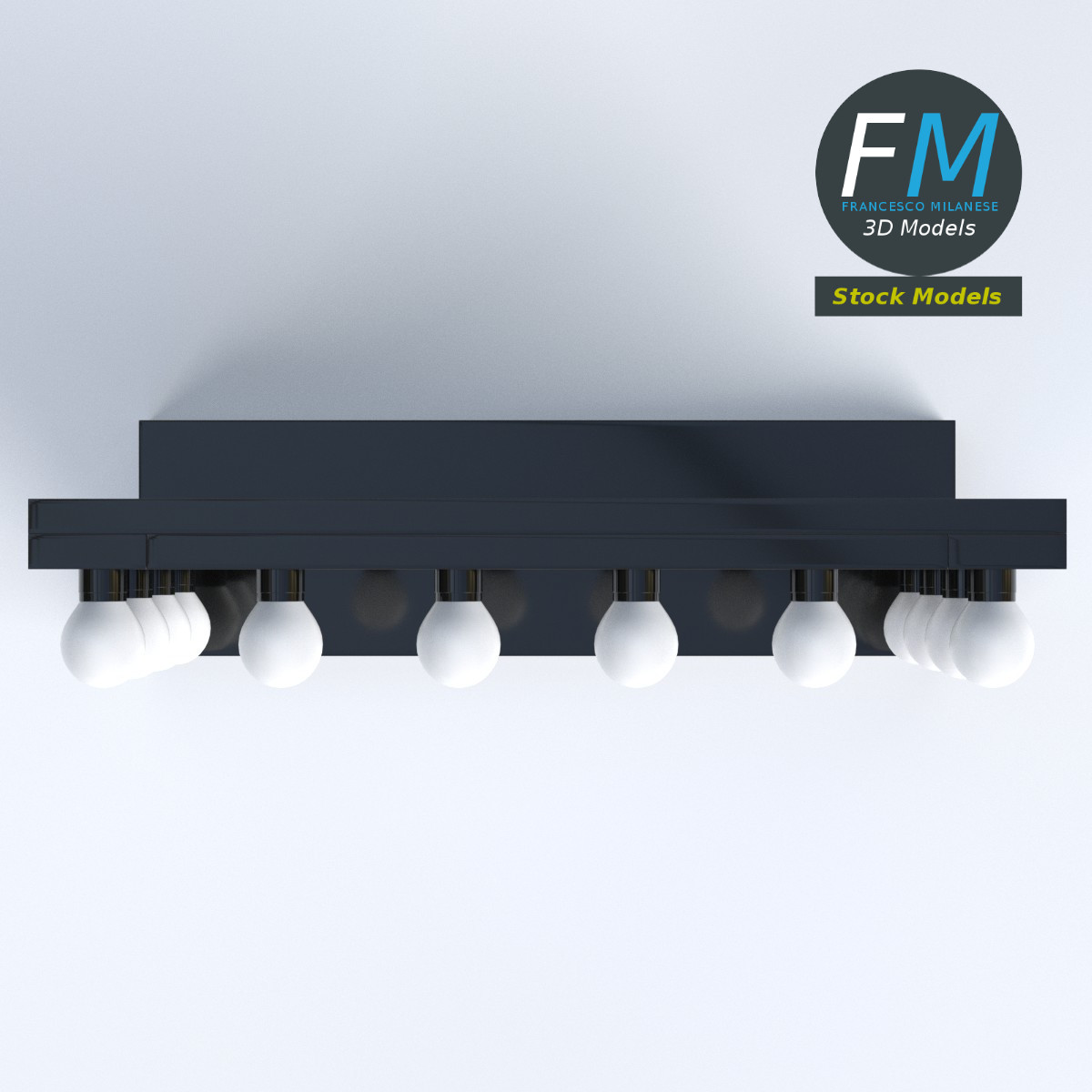 3D-Modell - Schminkspiegel mit Beleuchtung - 06