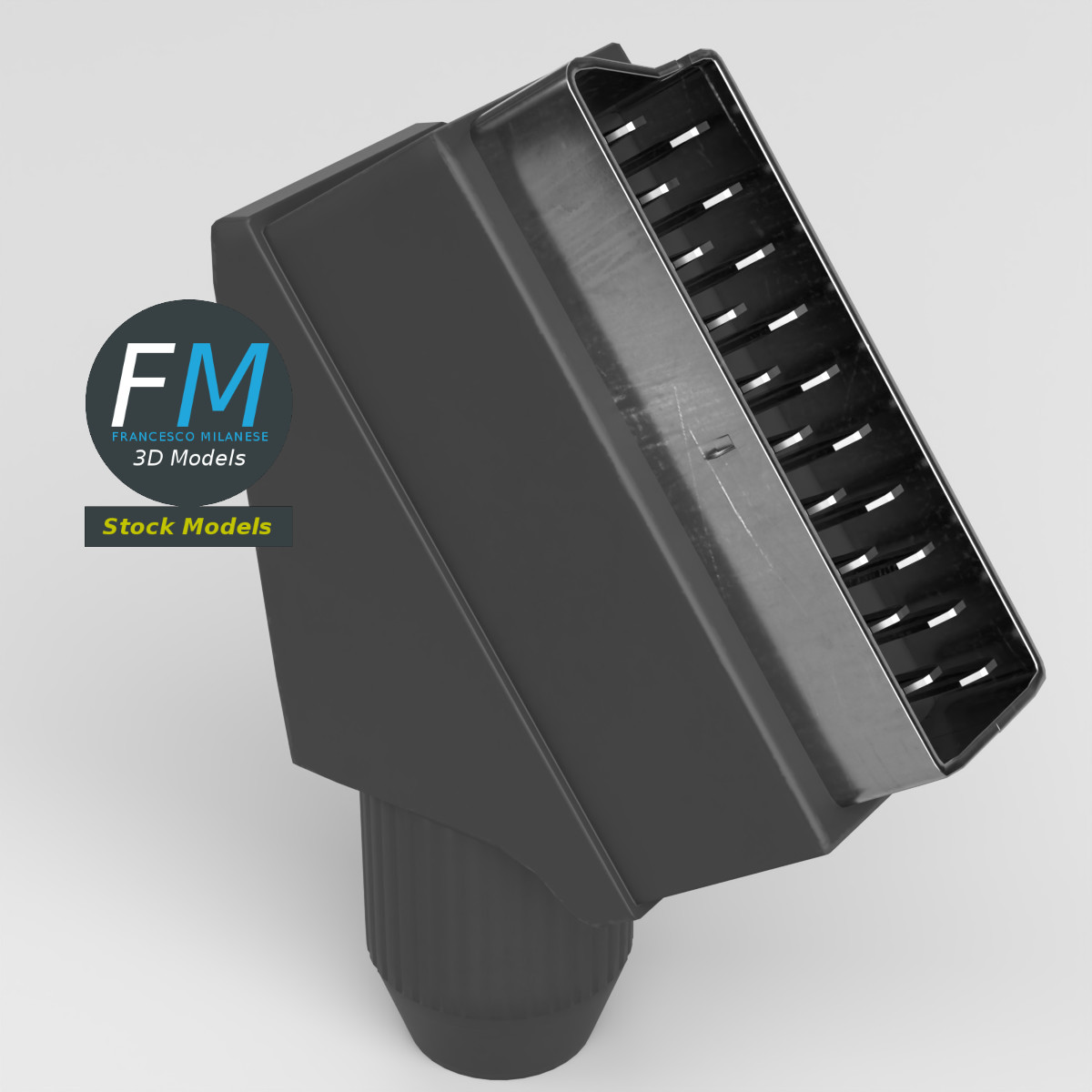 3D-Modell - SCART-Stecker - 02