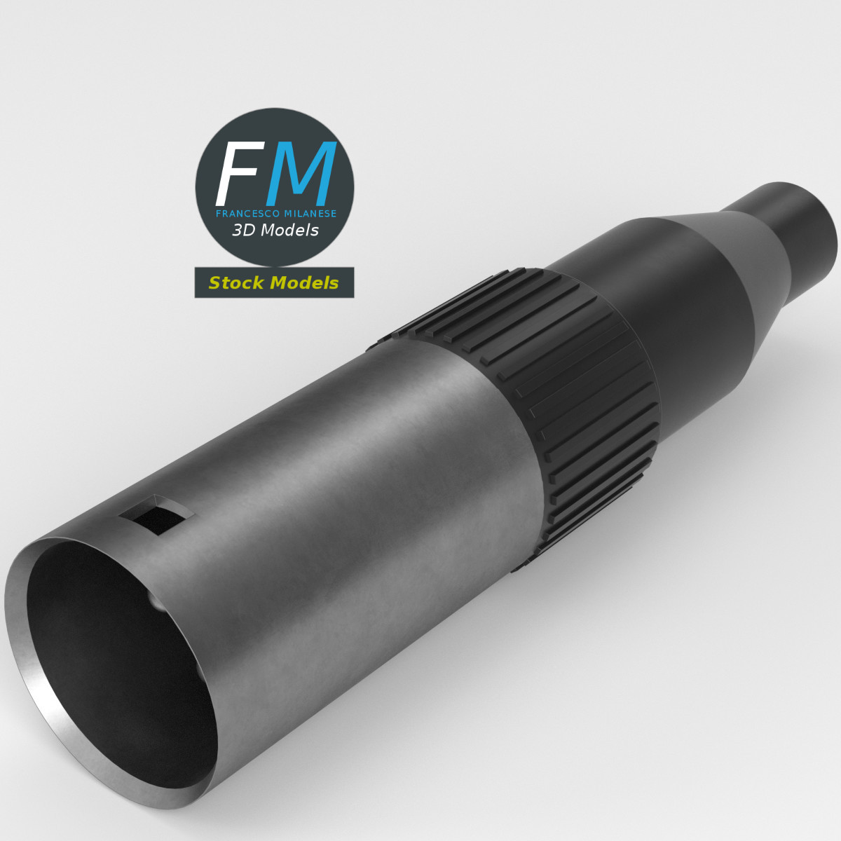 3D-Modell - XLR-Audiostecker - 02