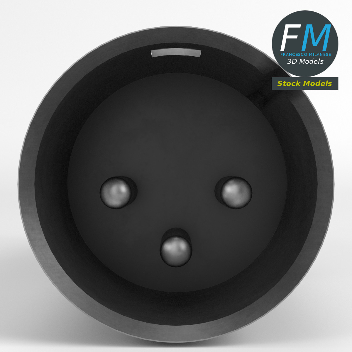 3D-Modell - XLR-Audiostecker - 03