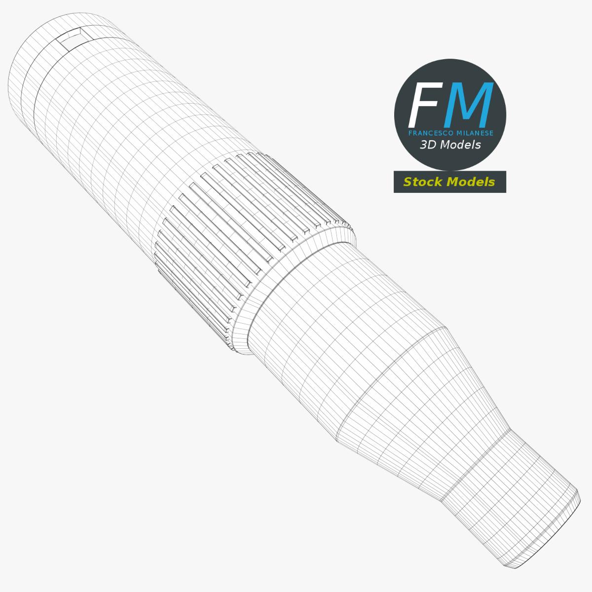 3D-Modell - XLR-Audiostecker - 08
