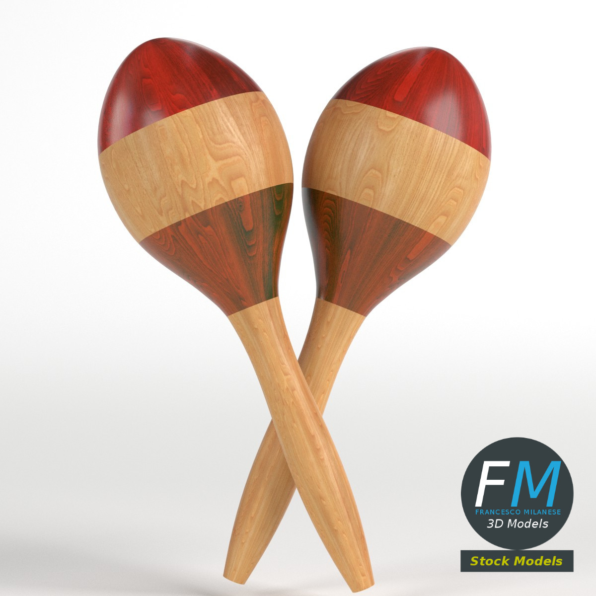 3D-Modell - Rumba-Maracas - 01