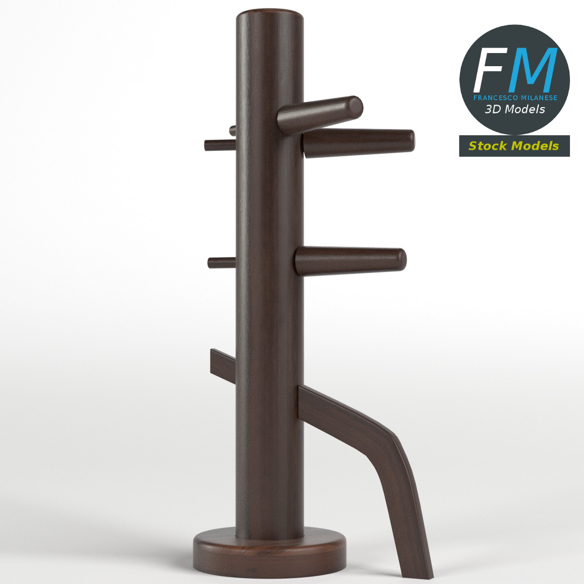 3D-Modell - Holzpuppe für Kampfsporttraining - 01