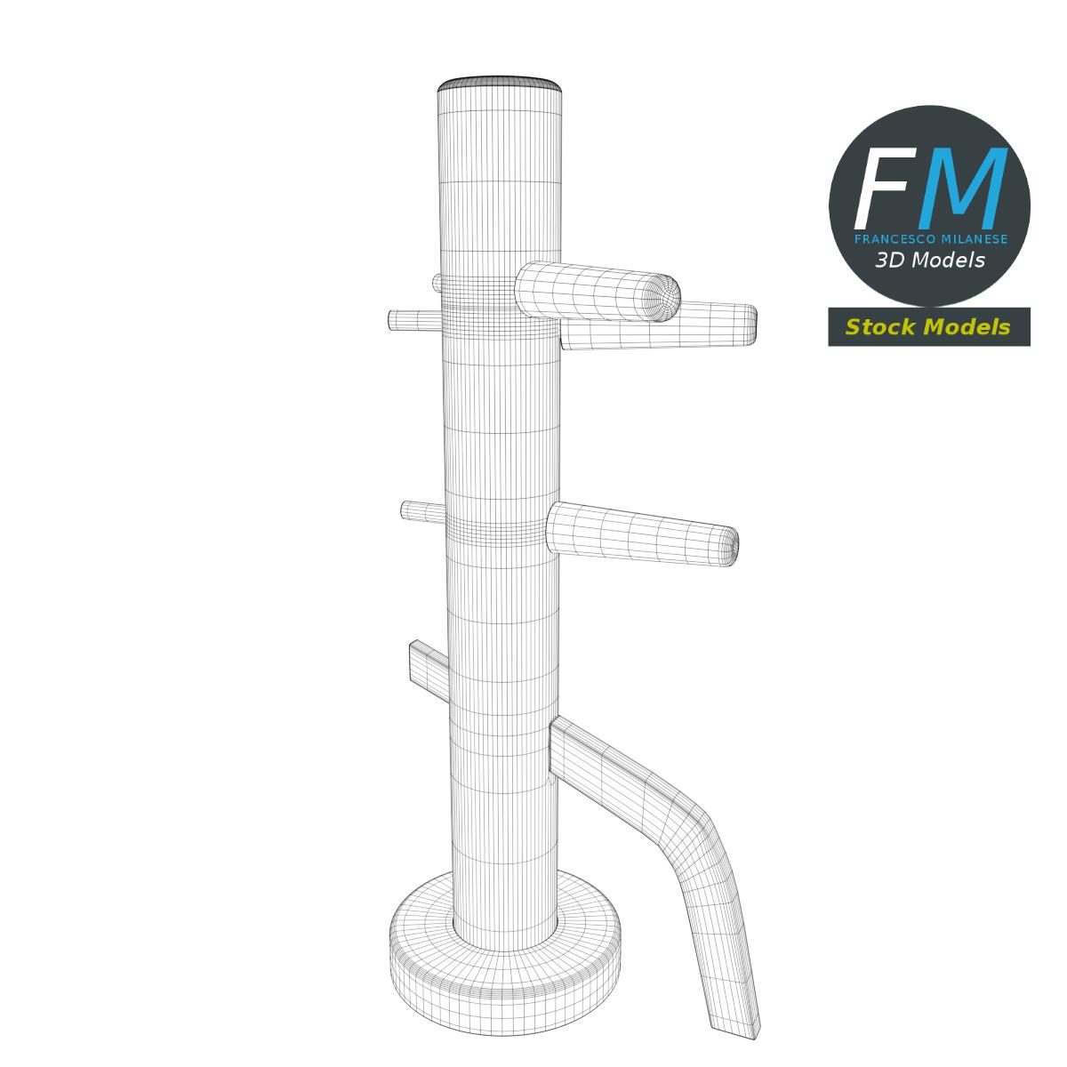 3D-Modell - Holzpuppe für Kampfsporttraining - 07