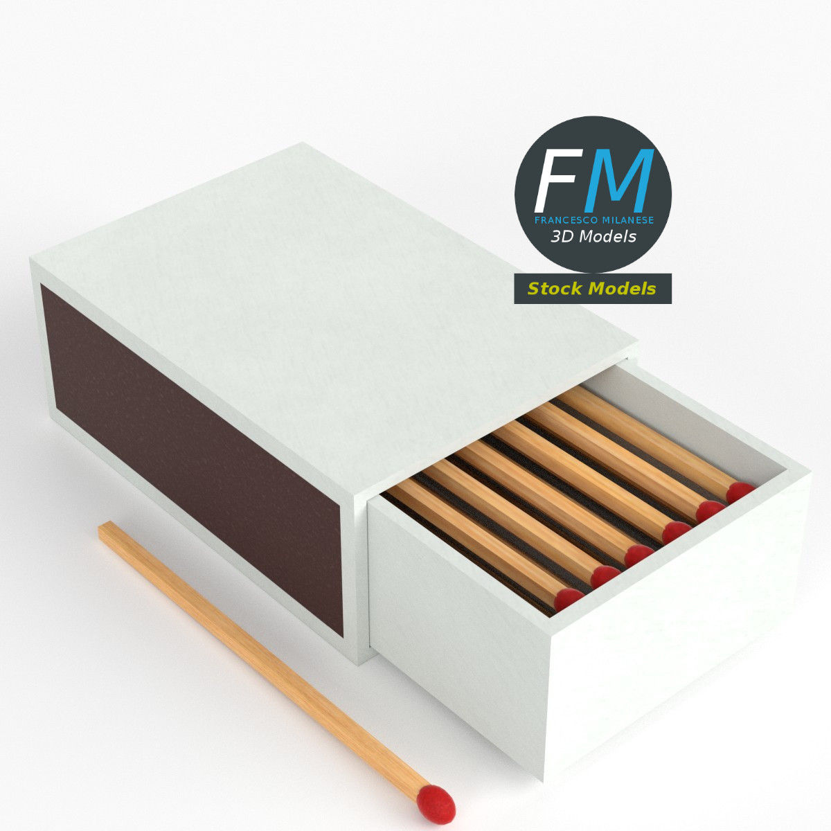 3D-Modell - Streichholzschachtel - 01
