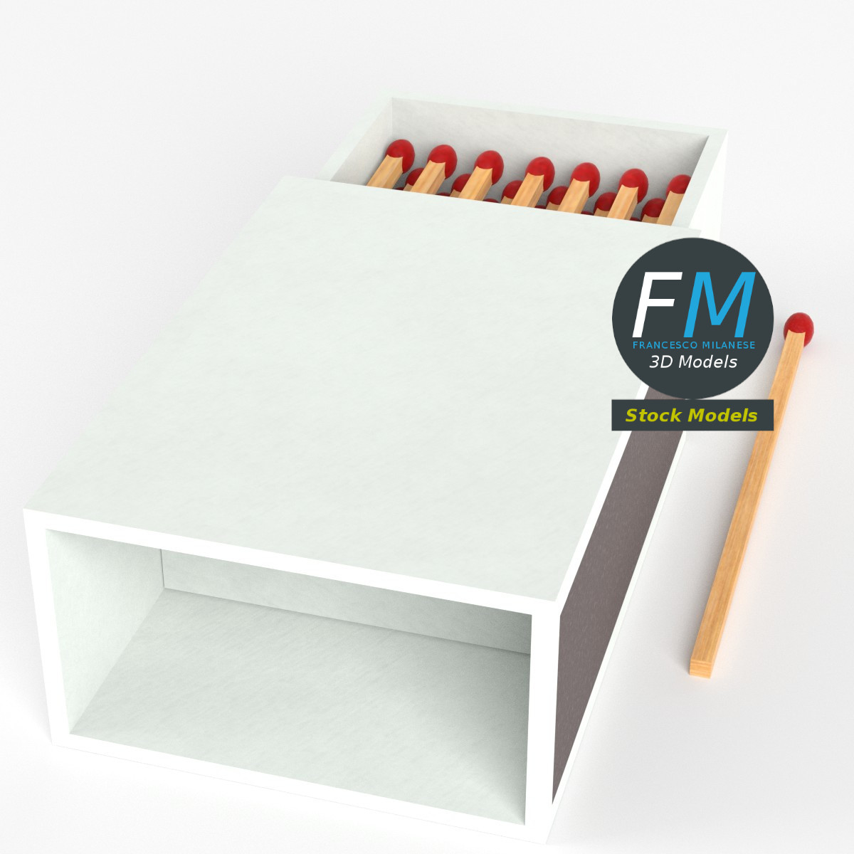 3D-Modell - Streichholzschachtel - 02