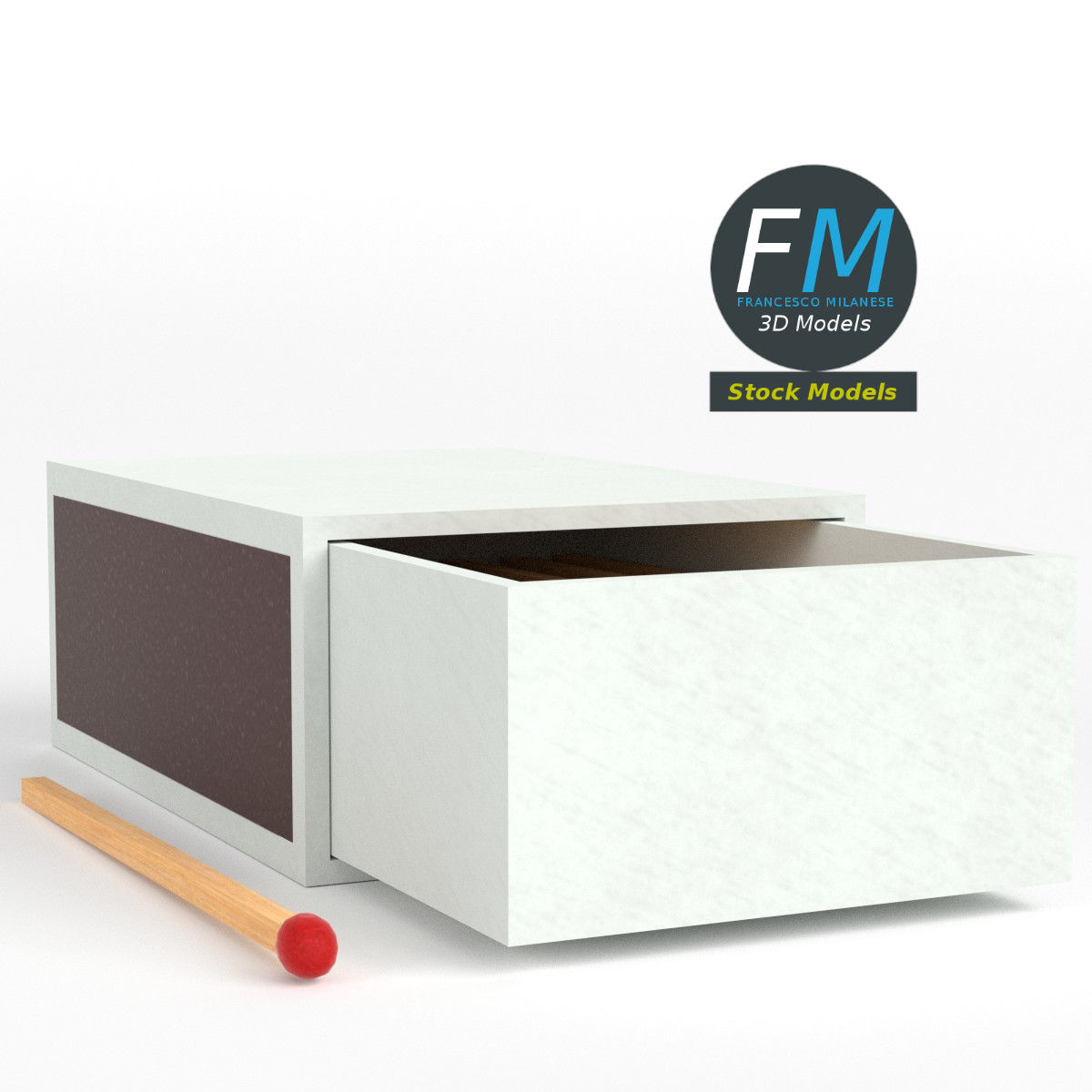 3D-Modell - Streichholzschachtel - 03