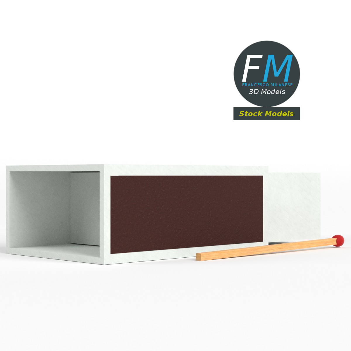 3D-Modell - Streichholzschachtel - 04