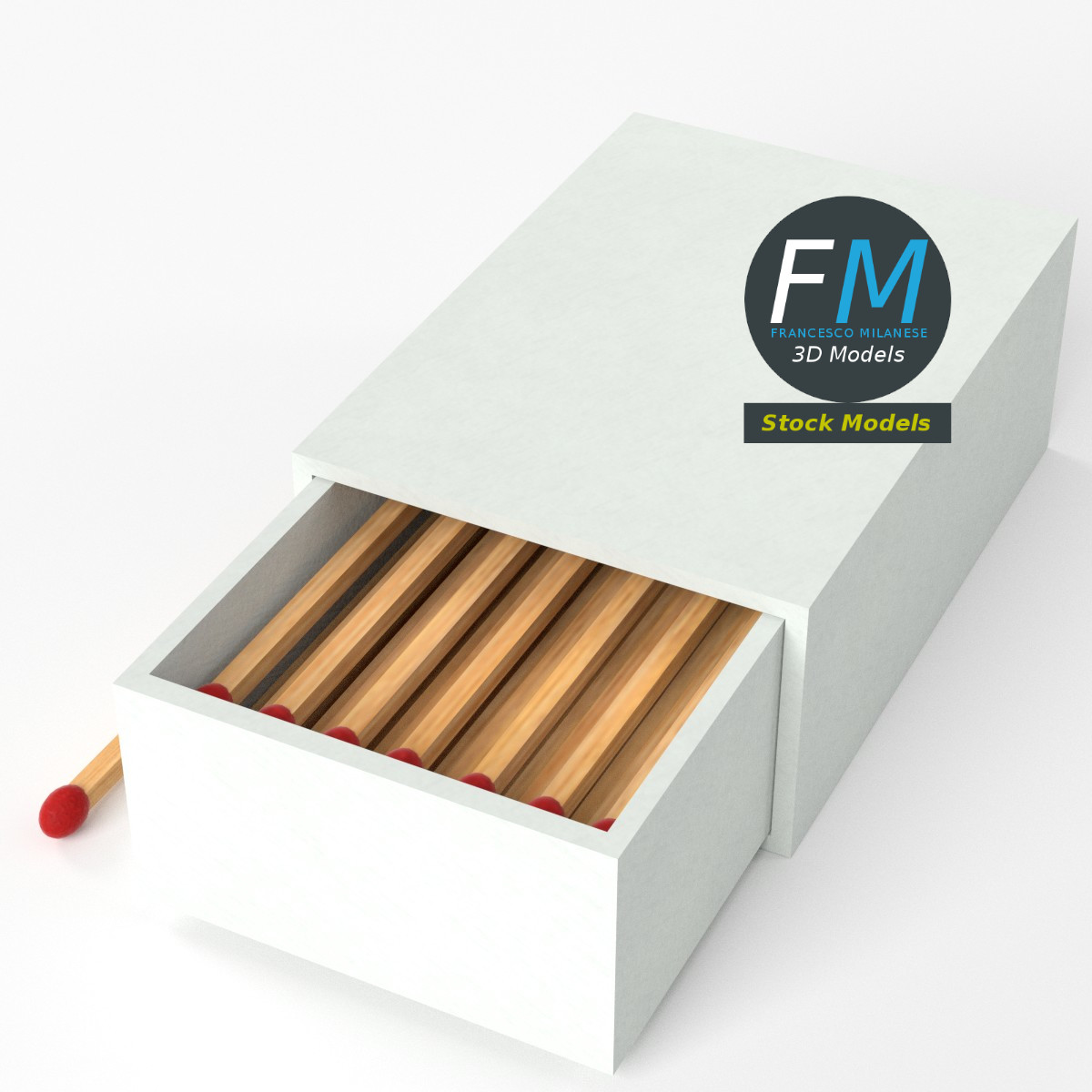 3D-Modell - Streichholzschachtel - 05