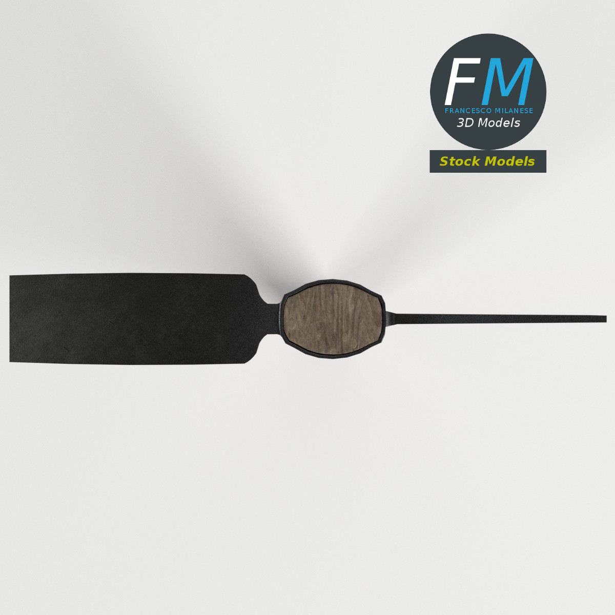 3D-Modell - Kreuzhacke mit Holzstiel - 06