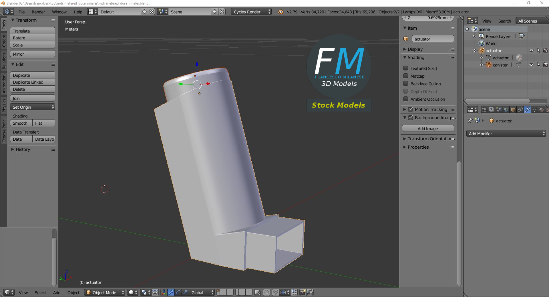 3D-Modell - Dosieraerosol-Inhalator - 09