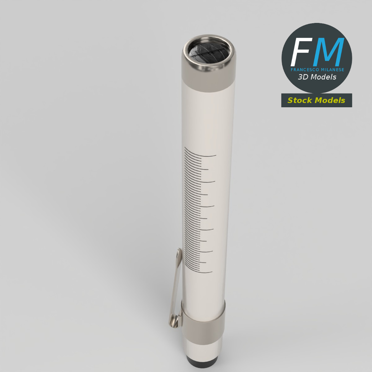 3D-Modell - Medizinische Stiftleuchte mit Pupillenskala - 02
