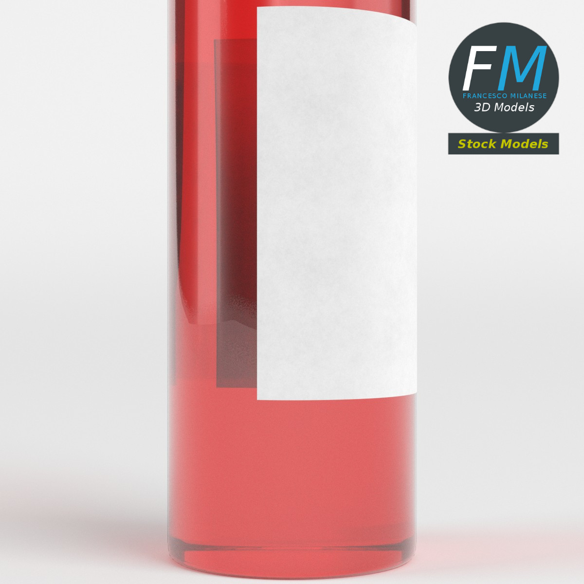 3D-Modell - Medizinische Glasampulle mit Flüssigkeit - 04