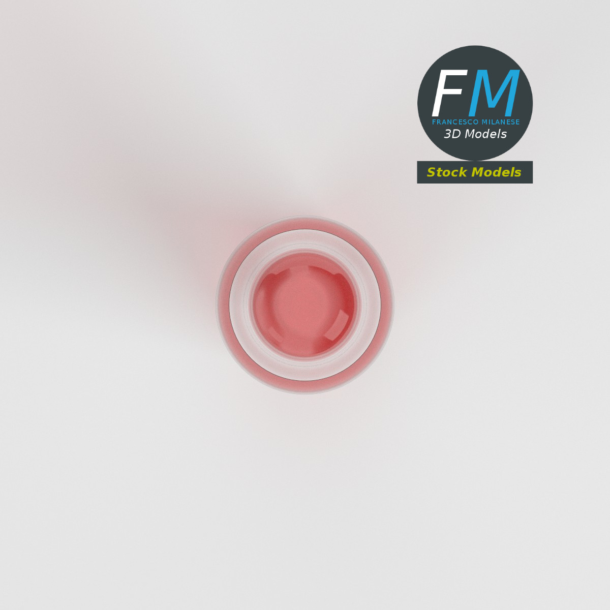 3D-Modell - Medizinische Glasampulle mit Flüssigkeit - 06