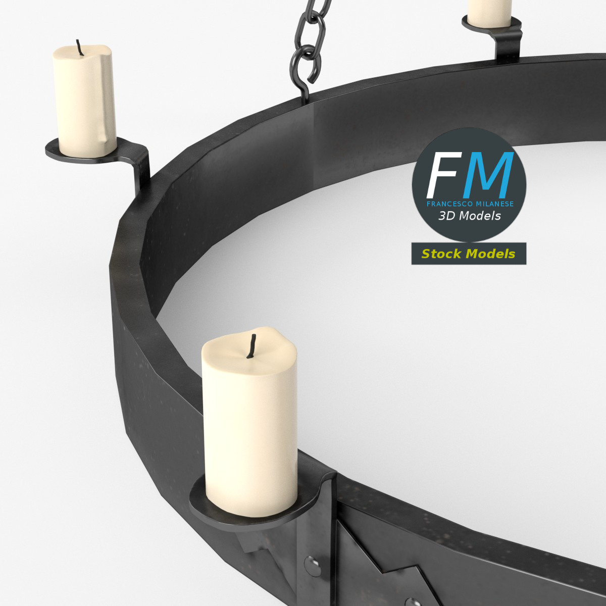 3D-Modell - Mittelalterlicher Kerzenleuchter - 05