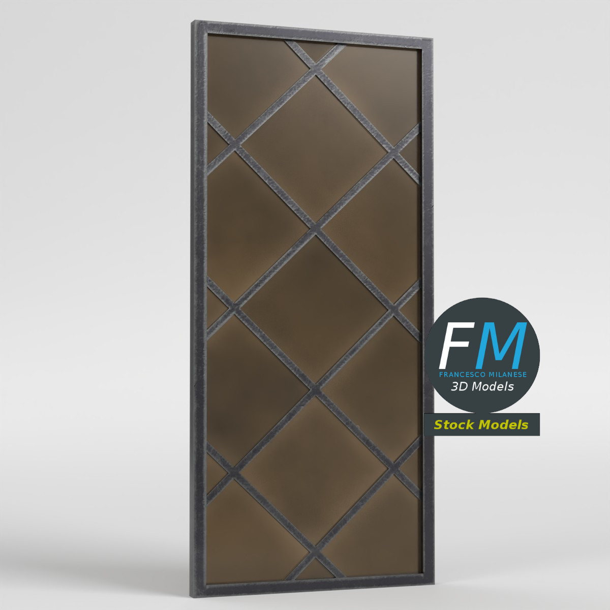 3D-Modell - Mittelalterliches Metallgitterfenster - 01