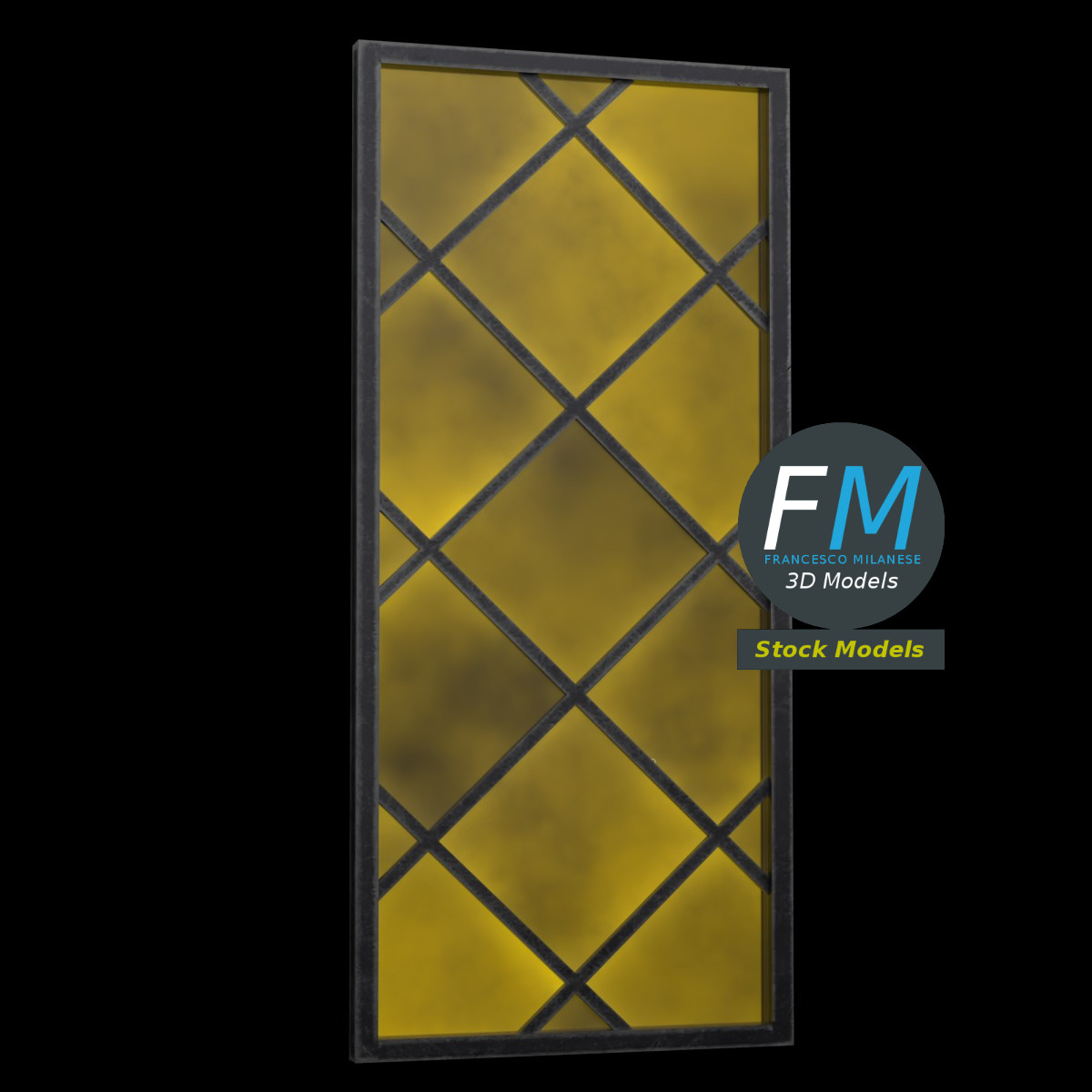 3D-Modell - Mittelalterliches Metallgitterfenster - 02