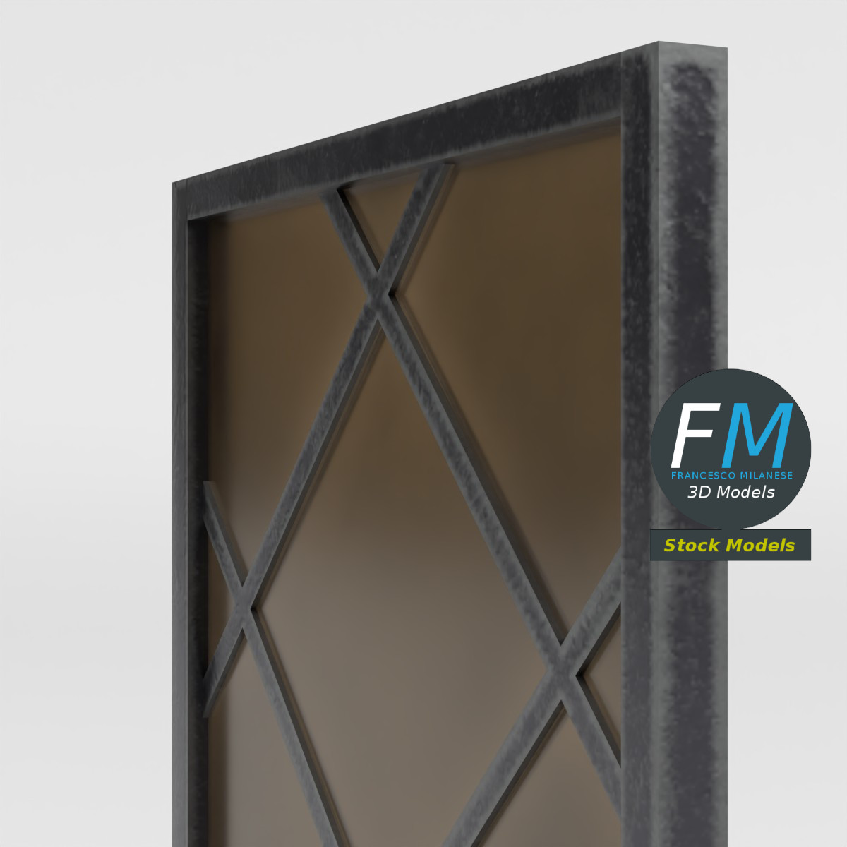 3D-Modell - Mittelalterliches Metallgitterfenster - 04