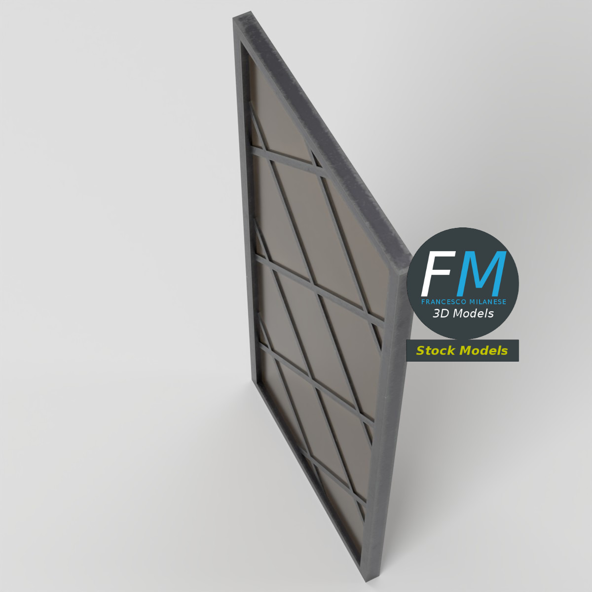 3D-Modell - Mittelalterliches Metallgitterfenster - 05