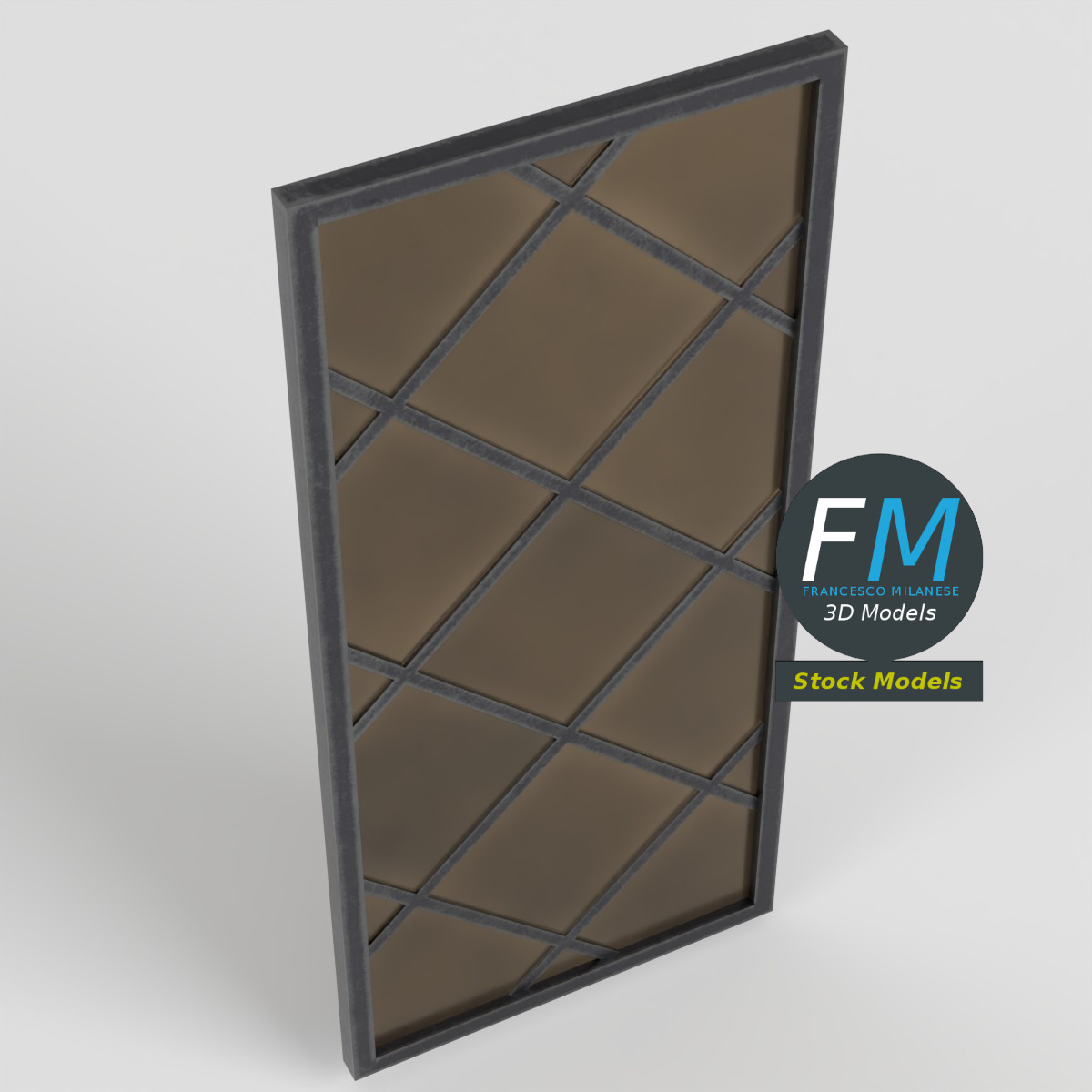3D-Modell - Mittelalterliches Metallgitterfenster - 06