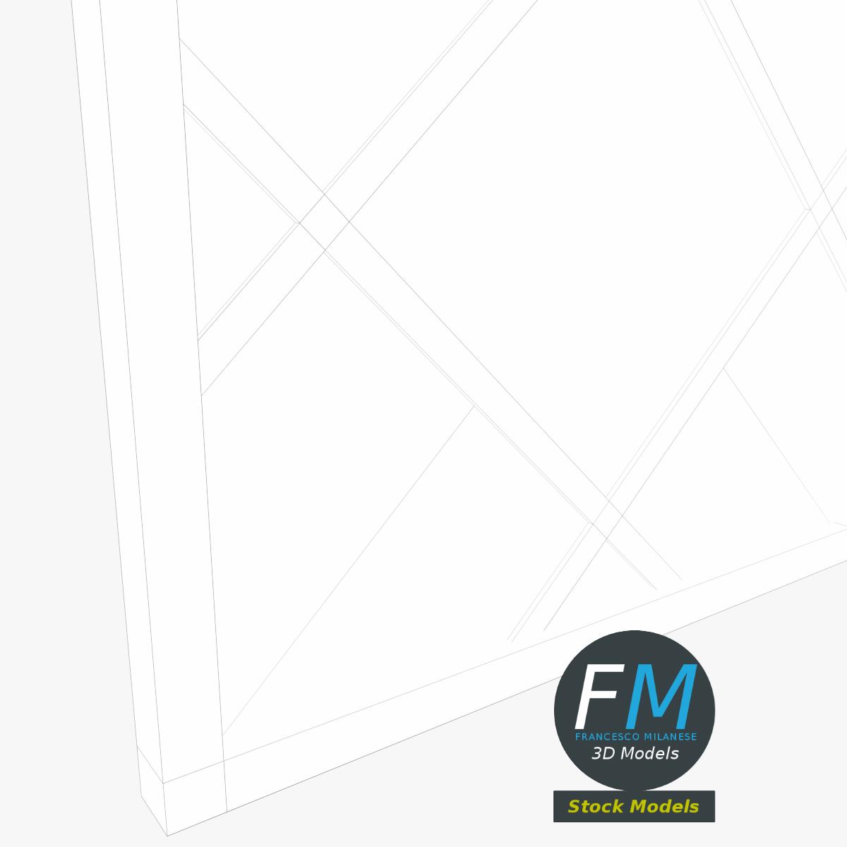 3D-Modell - Mittelalterliches Metallgitterfenster - 08