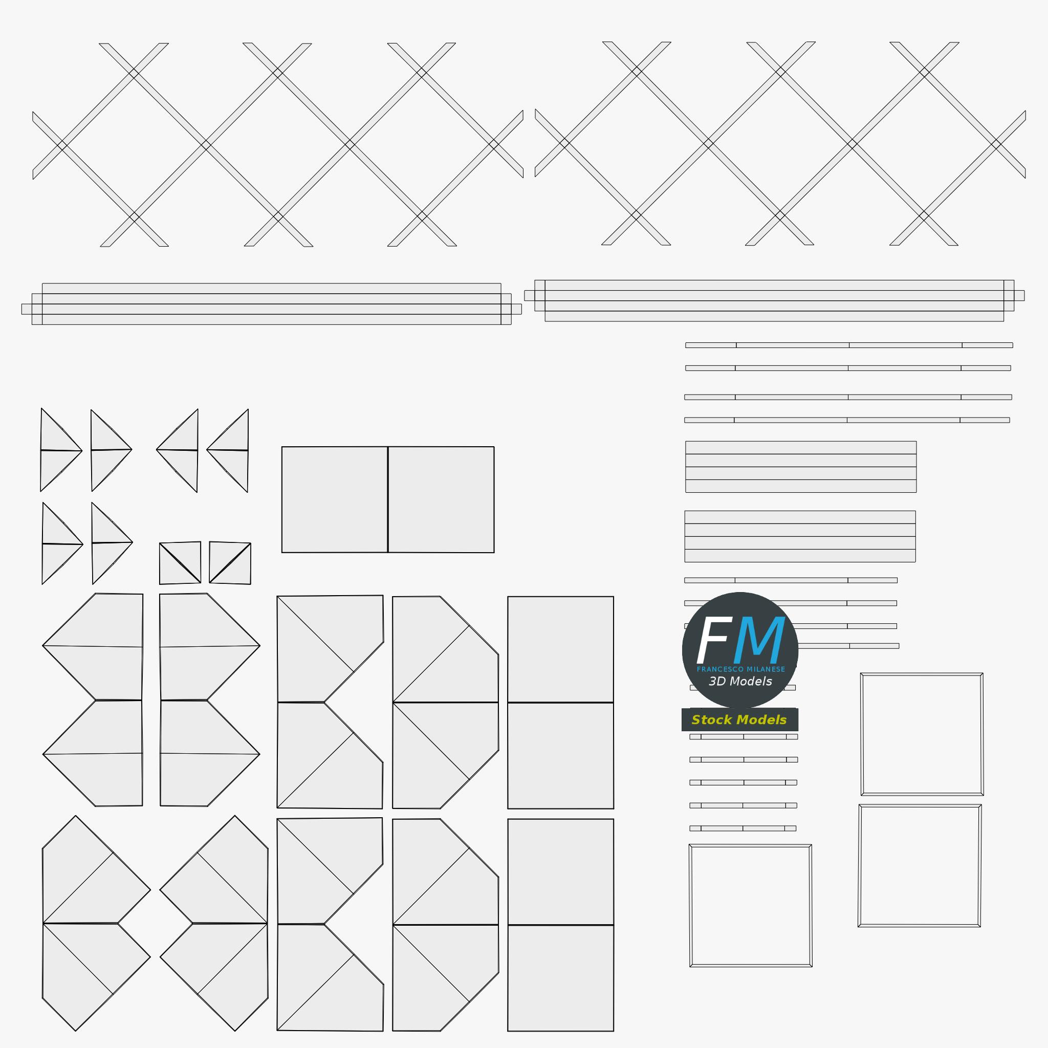 3D-Modell - Mittelalterliches Metallgitterfenster - 11 3D-Modell - Mittelalterliches Metallgitterfenster - 11