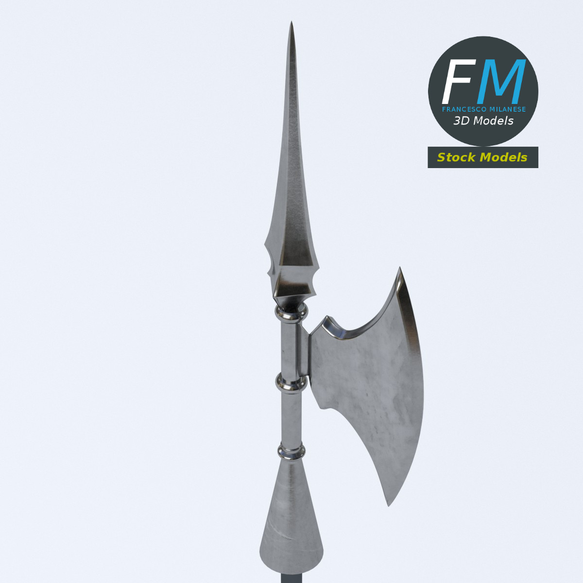3D-Modell - Mittelalterliche Hellebarde - 05