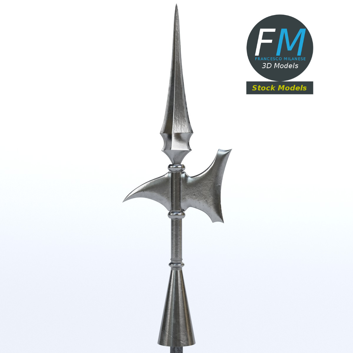3D-Modell - Mittelalterliche Hellebarde - 04