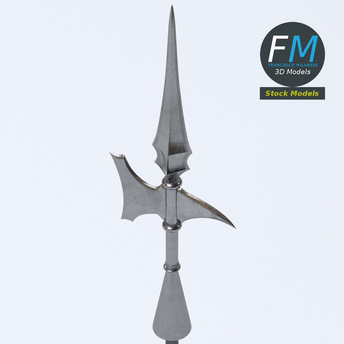 3D-Modell - Mittelalterliche Hellebarde - 05