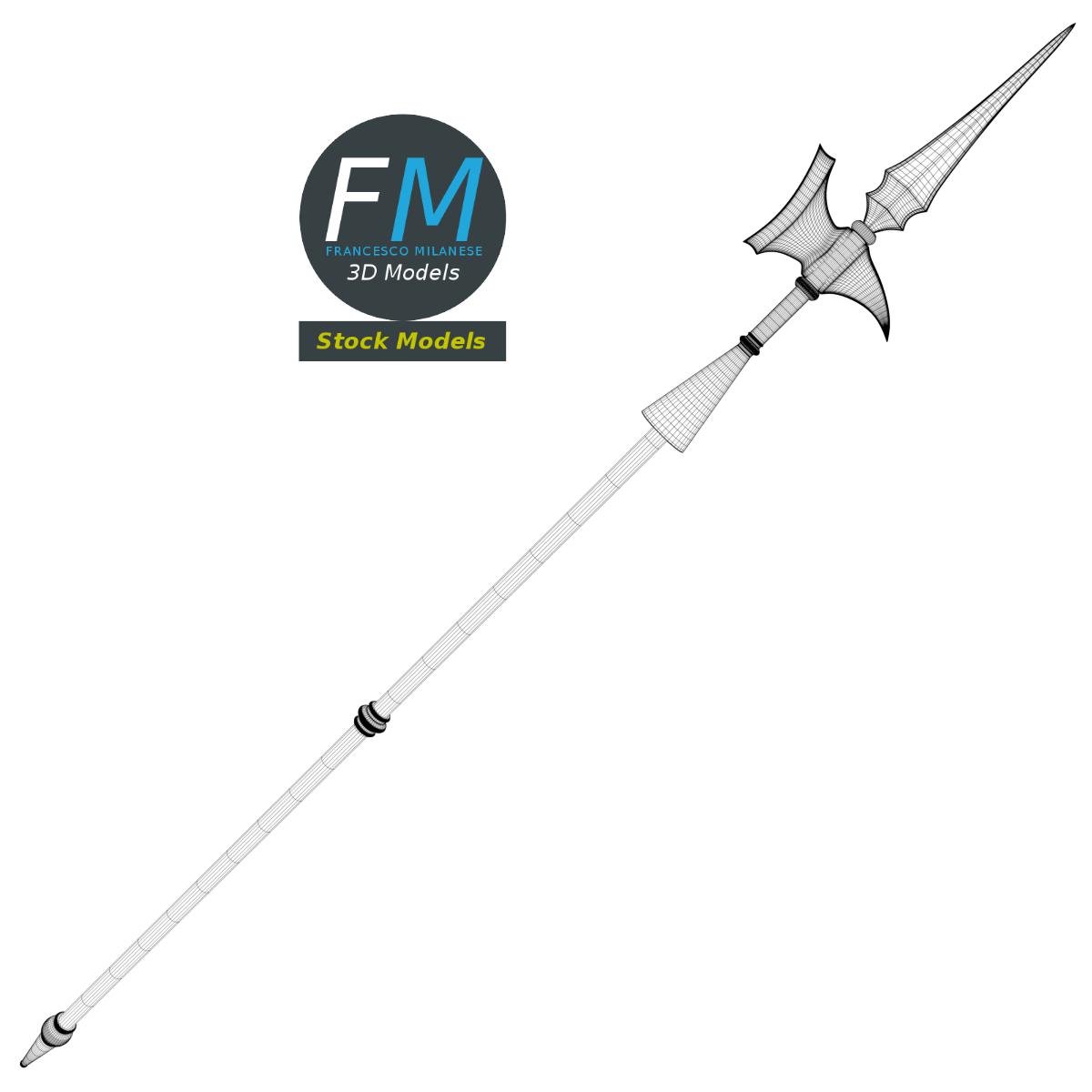 3D-Modell - Mittelalterliche Hellebarde - 07