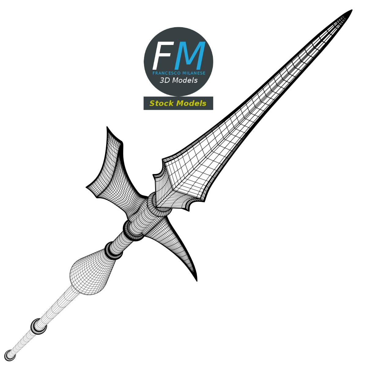 3D-Modell - Mittelalterliche Hellebarde - 08