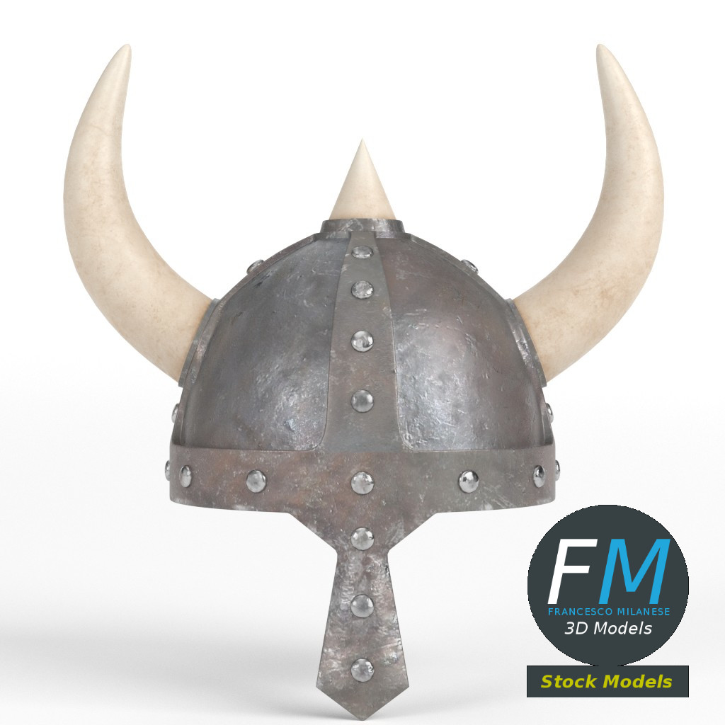 3D-Modell - Mittelalterlicher Hörnerhelm - 03
