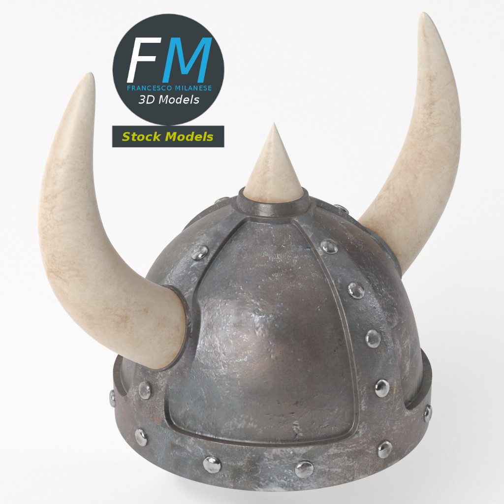 3D-Modell - Mittelalterlicher Hörnerhelm - 05