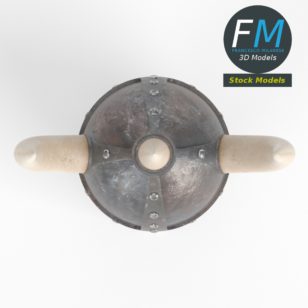 3D-Modell - Mittelalterlicher Hörnerhelm - 06