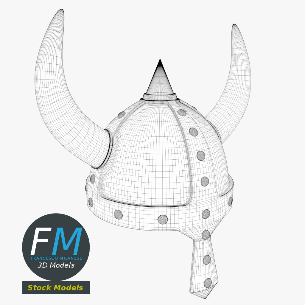 3D-Modell - Mittelalterlicher Hörnerhelm - 07