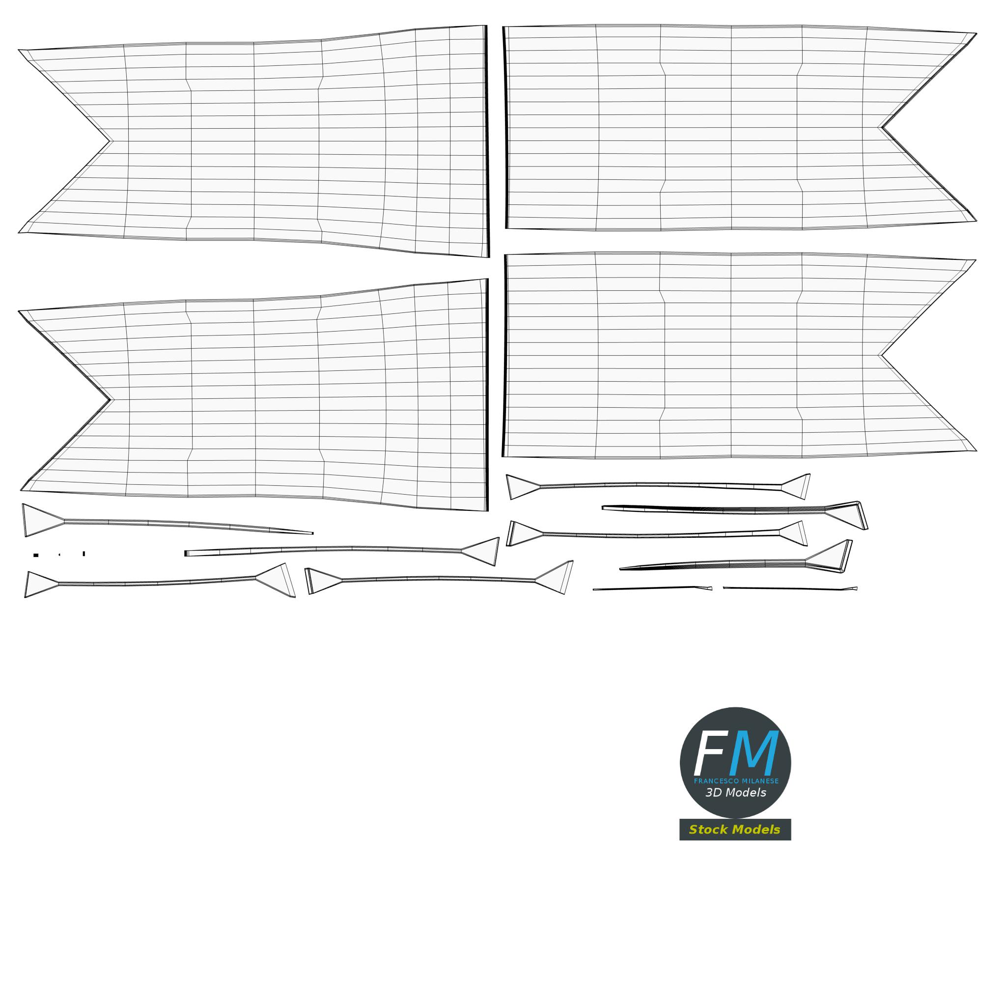 3D-Modell - Mittelalterliche Heraldische Trompete mit Banner - 11